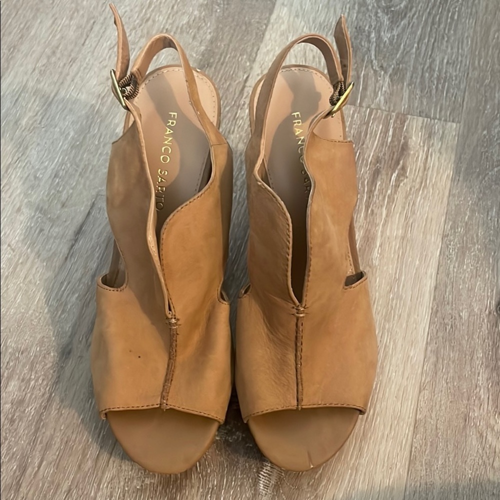 Franco Sarto Tan Slingback Sandals